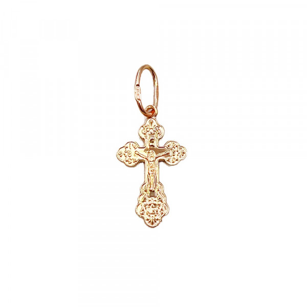 Золотий хрестик червоного кольору