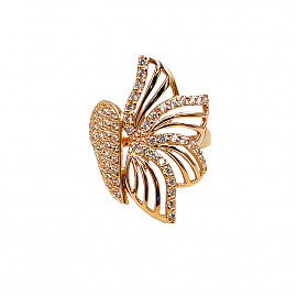 Кольцо из золота с цирконом 01-200810698