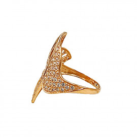 Кольцо из золота с цирконом