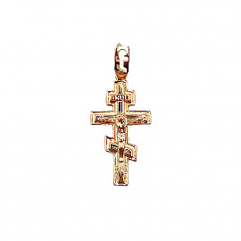 Золотий хрестик у червоному кольорі 01-200817598