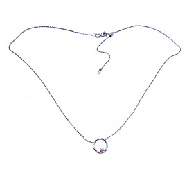 Кольє з білого золота з білим діамантом 01-200884598