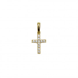 Золотий хрестик з цирконом 01-200889298