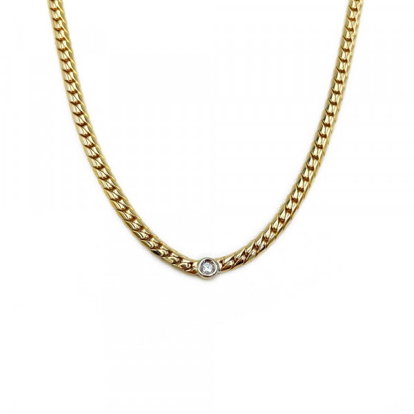 Колье из золота с белым бриллиантом