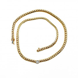 Колье из золота с белым бриллиантом