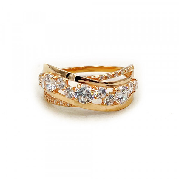 Каблучка з золота з цирконом