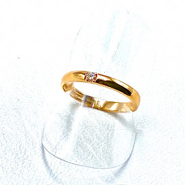 Кольцо из золота красного цвета с желтым бриллиантом